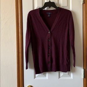 Gap burgundy cardigan